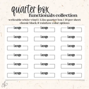 Lacrosse || Quarter Box Planner Stickers