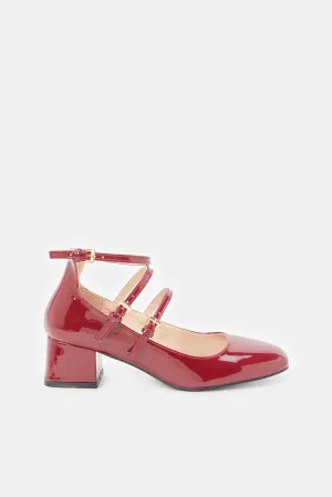 Women Burgundy Patent Mary Jane