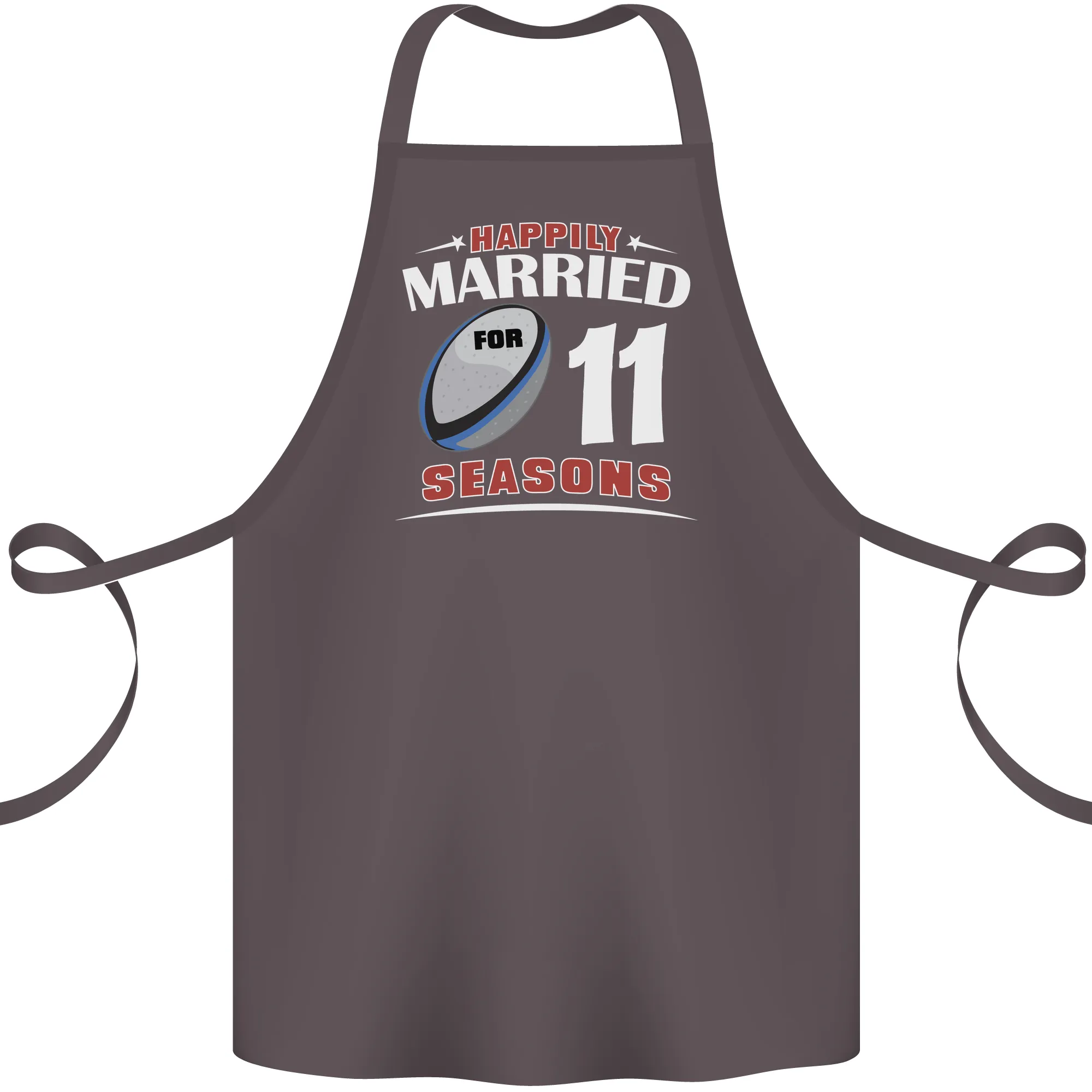 11 Year Wedding Anniversary 11th Rugby Cotton Apron 100% Organic