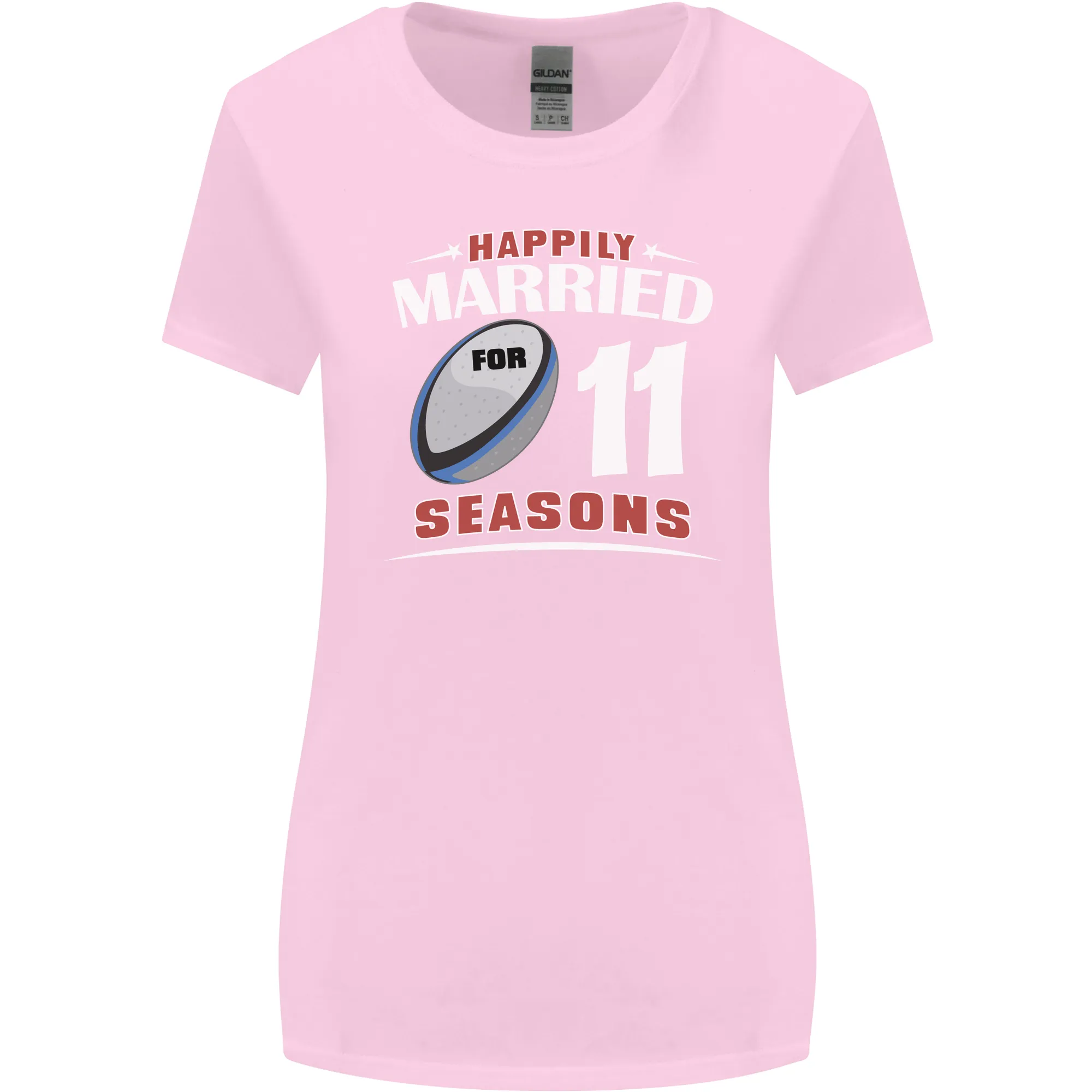 11 Year Wedding Anniversary 11th Rugby Womens Wider Cut T-Shirt