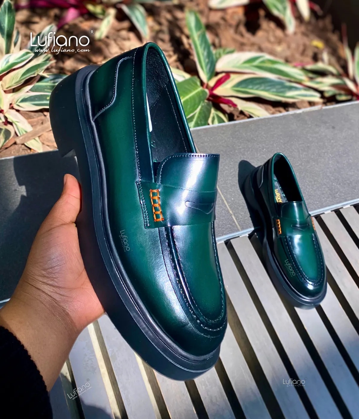 209  - Lufiano Slip On: Green