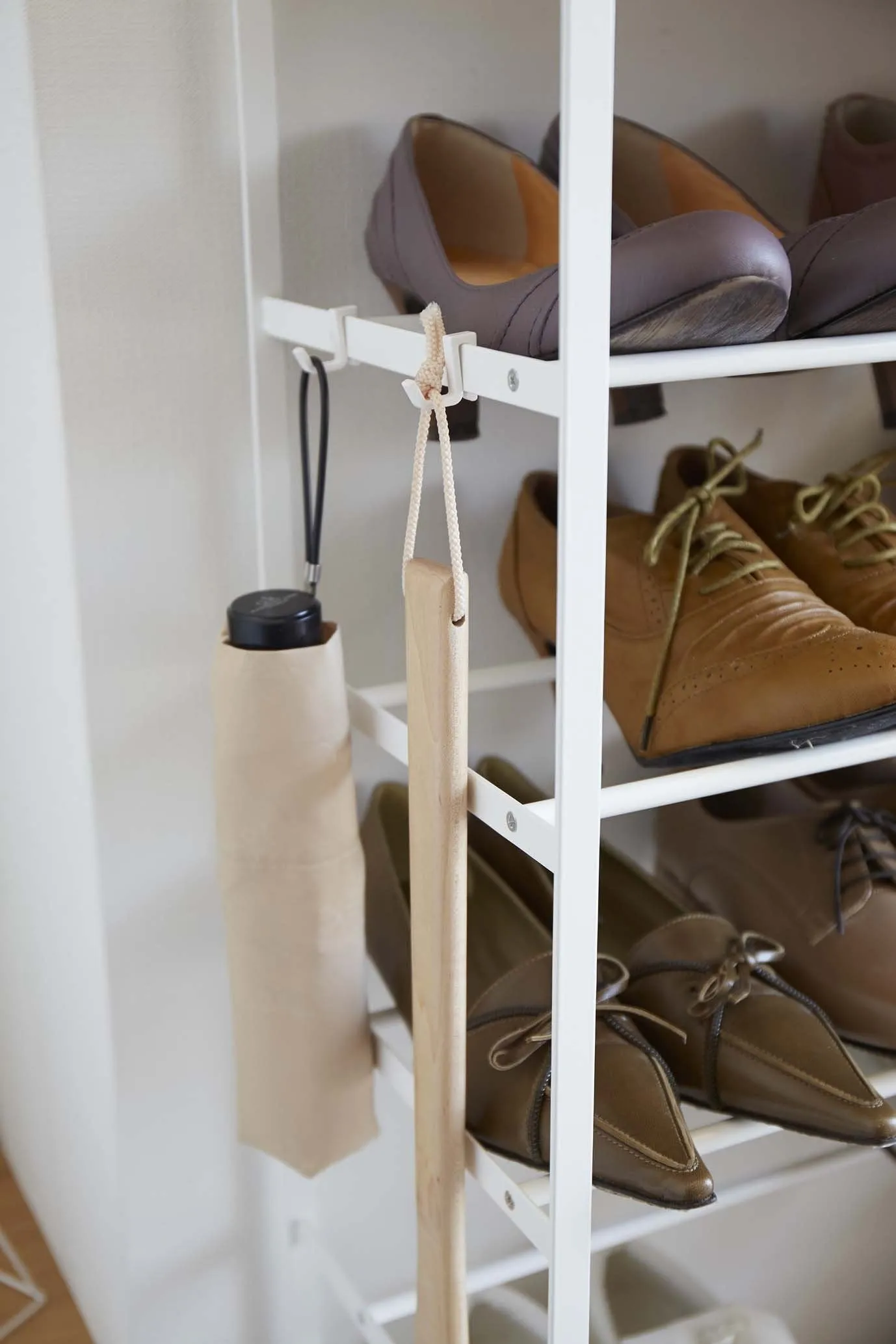 6-Tiered Wood-Top Shoe Rack