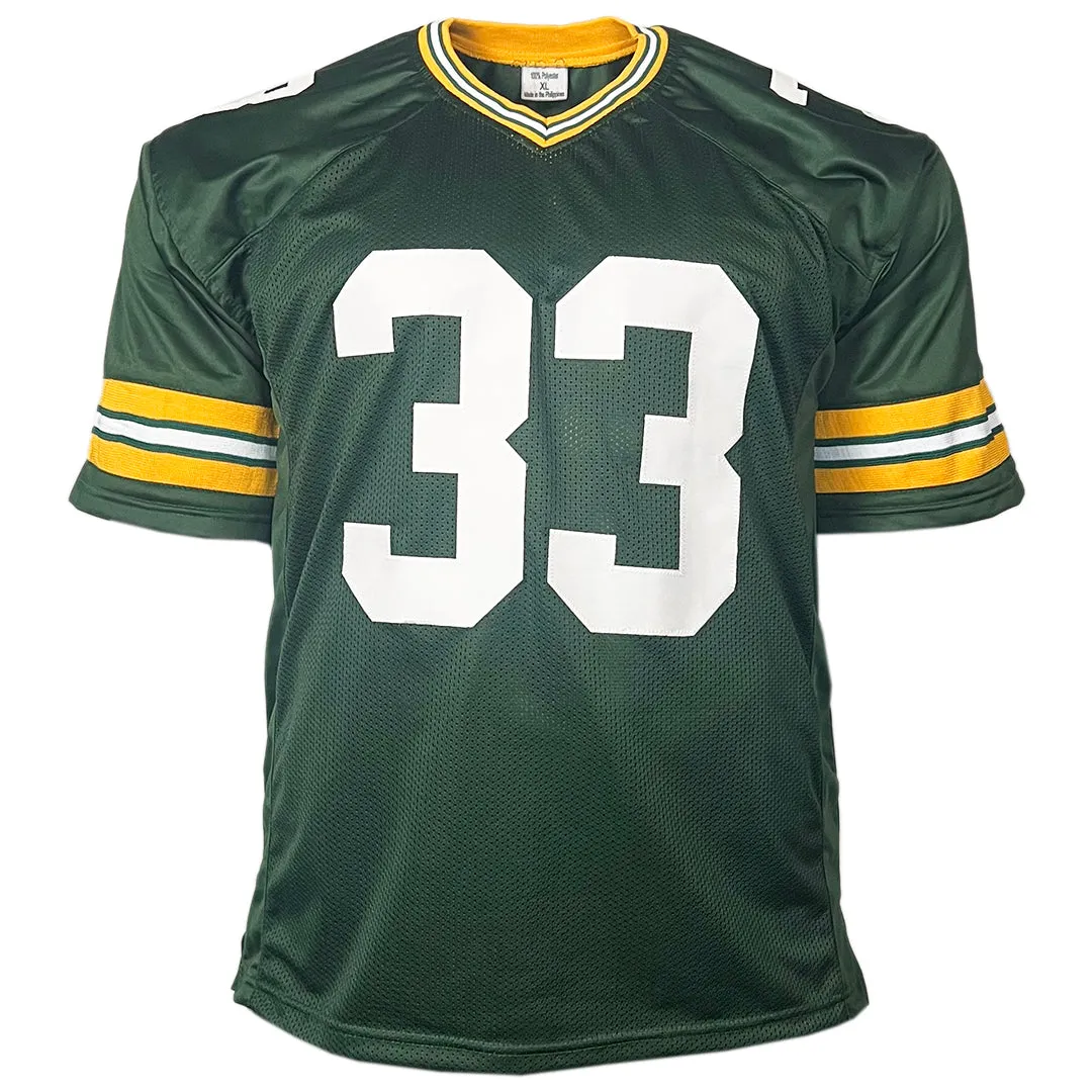 Aaron Jones Signed Green Bay Green Football Jersey (Beckett)