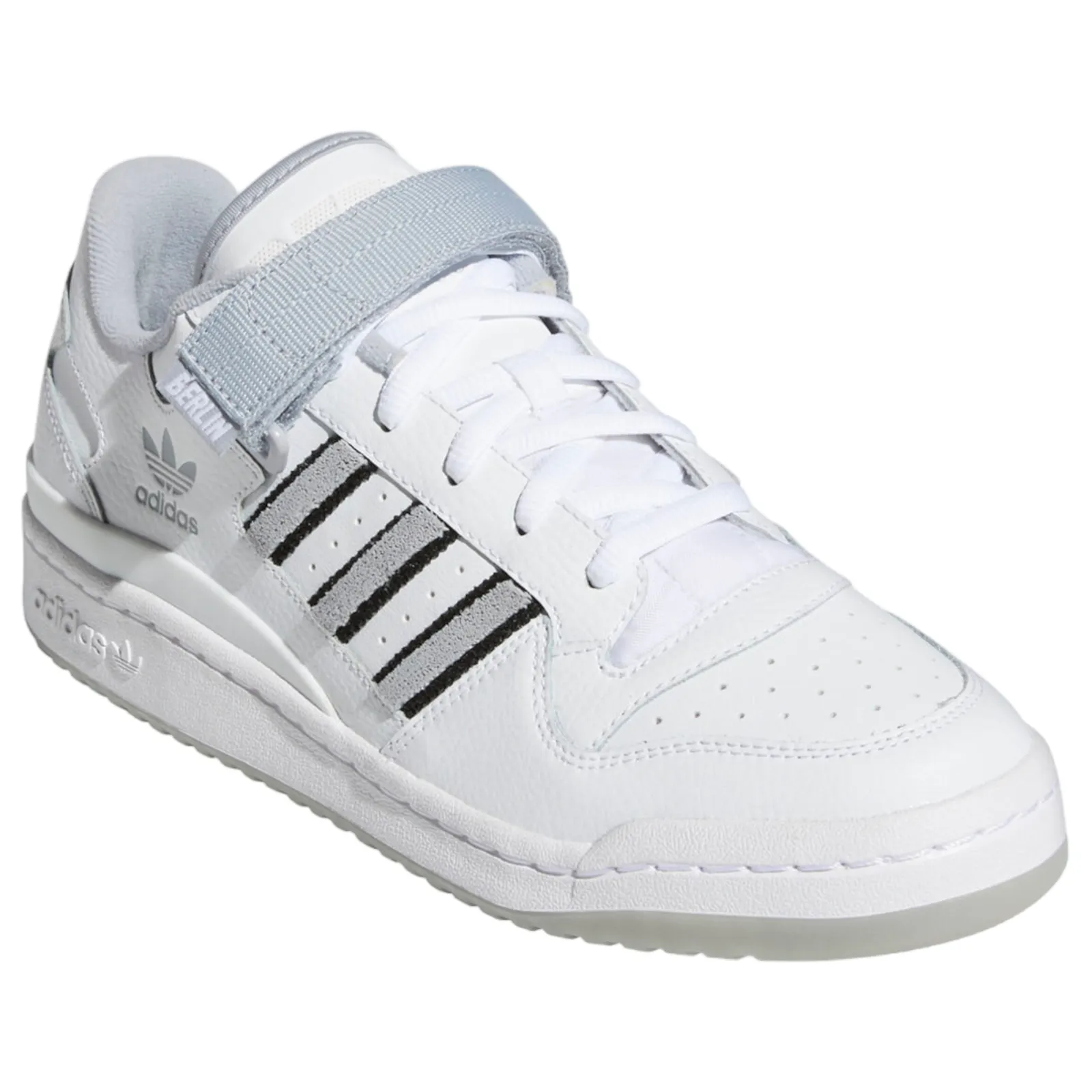 adidas Originals Unisex Forum Low Berlin Trainers - Cloud White / Halo Silver