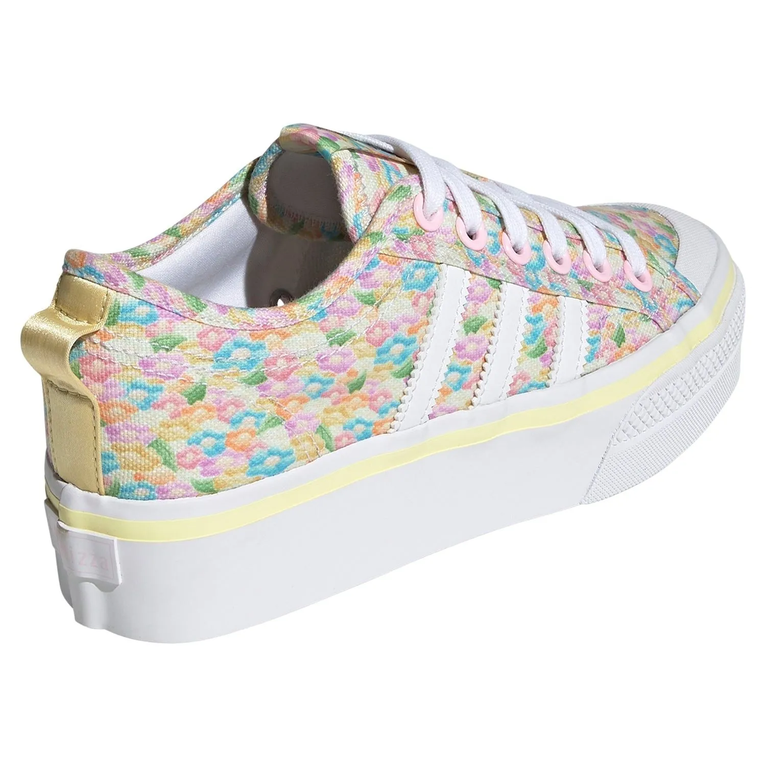 adidas Originals Womens Disney Nizza Platform Shoes - Clear Pink / Cloud White