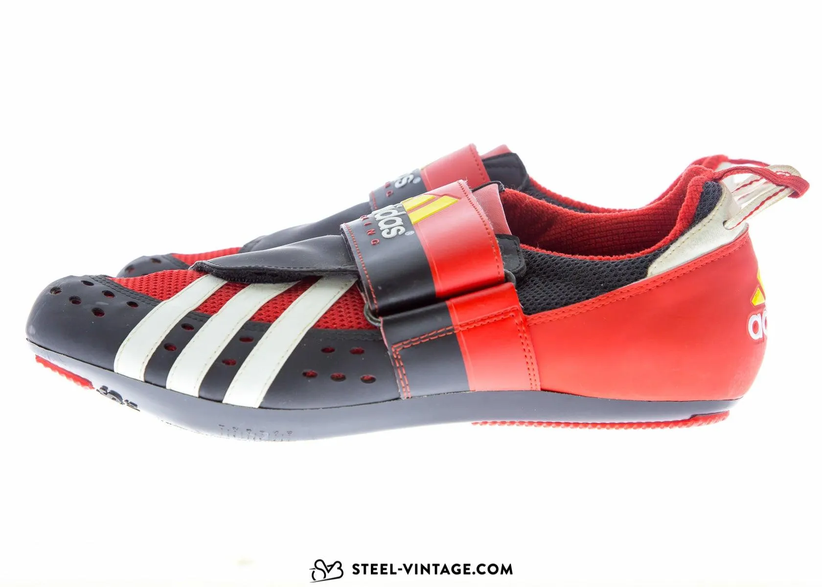 Adidas Tridynamic Red and Yellow Cycling Shoes NOS 42 2/3