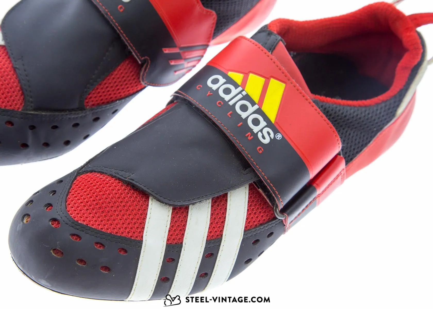 Adidas Tridynamic Red and Yellow Cycling Shoes NOS 42 2/3