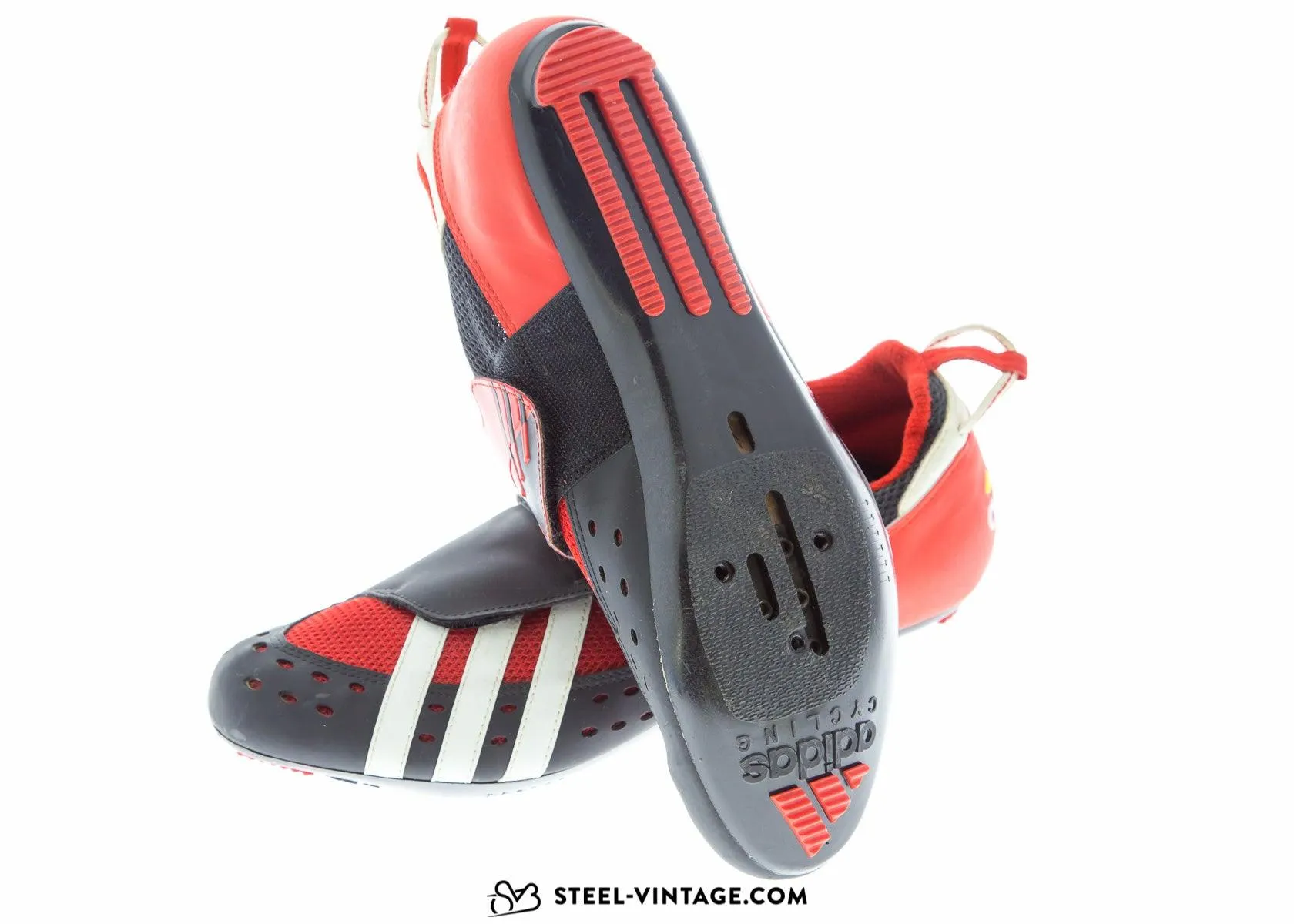 Adidas Tridynamic Red and Yellow Cycling Shoes NOS 42 2/3