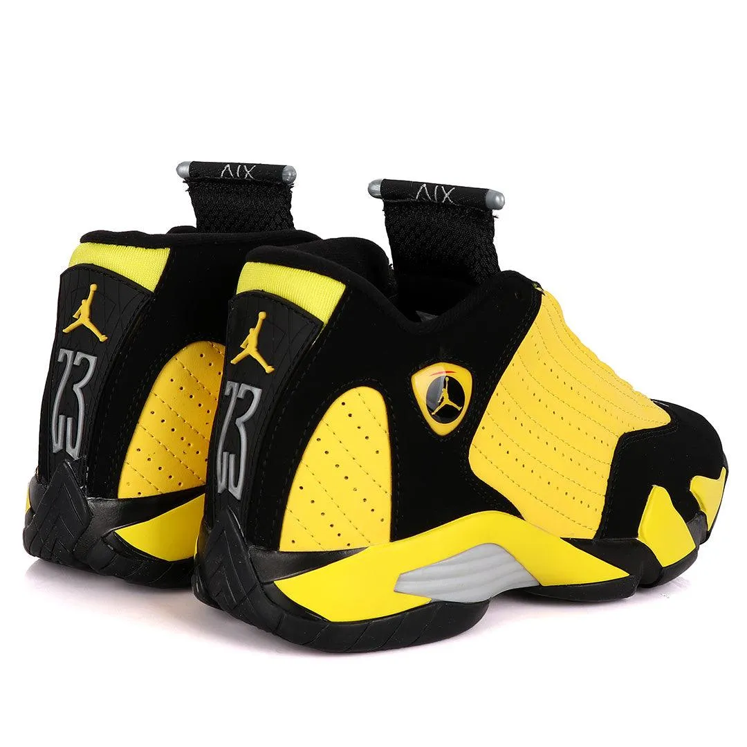 Air Jordan 14 Retro Yellow And Black Sneakers