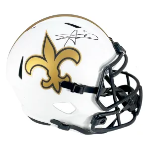 Alvin Kamara Signed New Orleans Saints Lunar Eclipse Speed Full-Size Replica Football Helmet (Beckett)