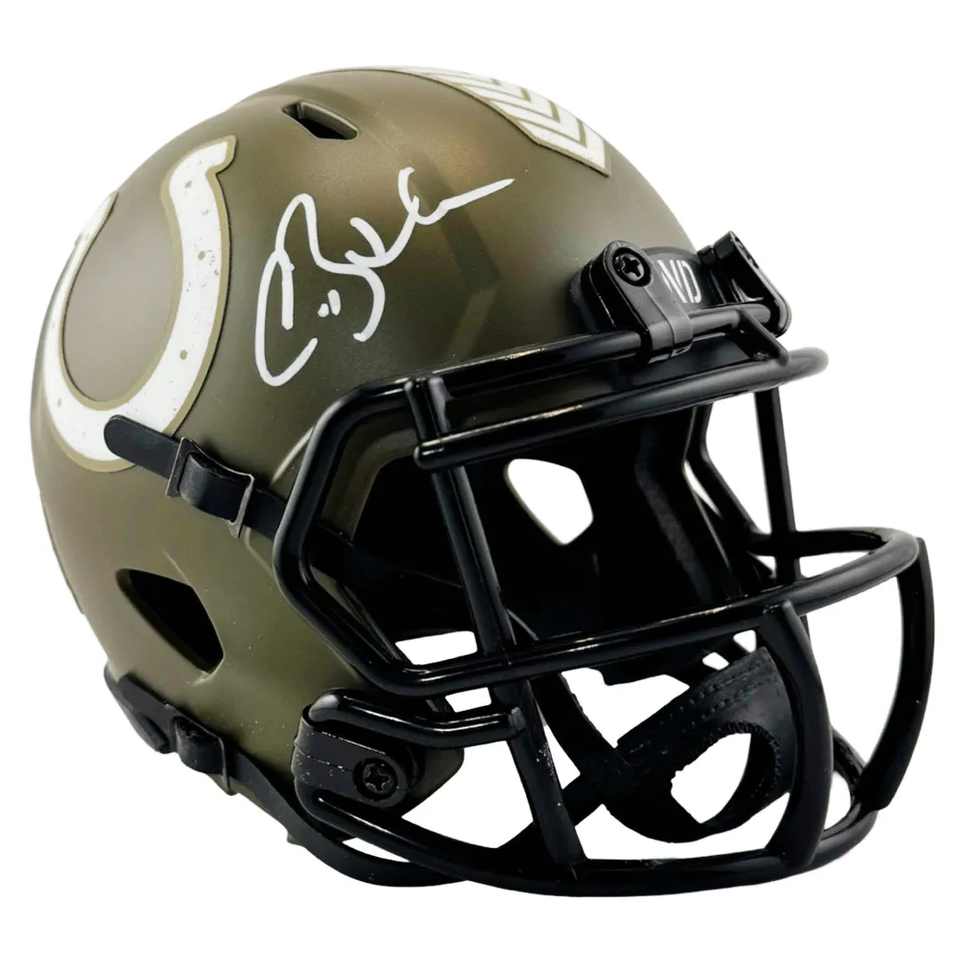 Antoine Bethea Signed Indianapolis Colts Salute to Service Mini Football Helmet (JSA)