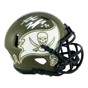 Antoine Winfield Jr Signed Tampa Bay Buccaneers Salute to Service Speed Mini Football Helmet (JSA)