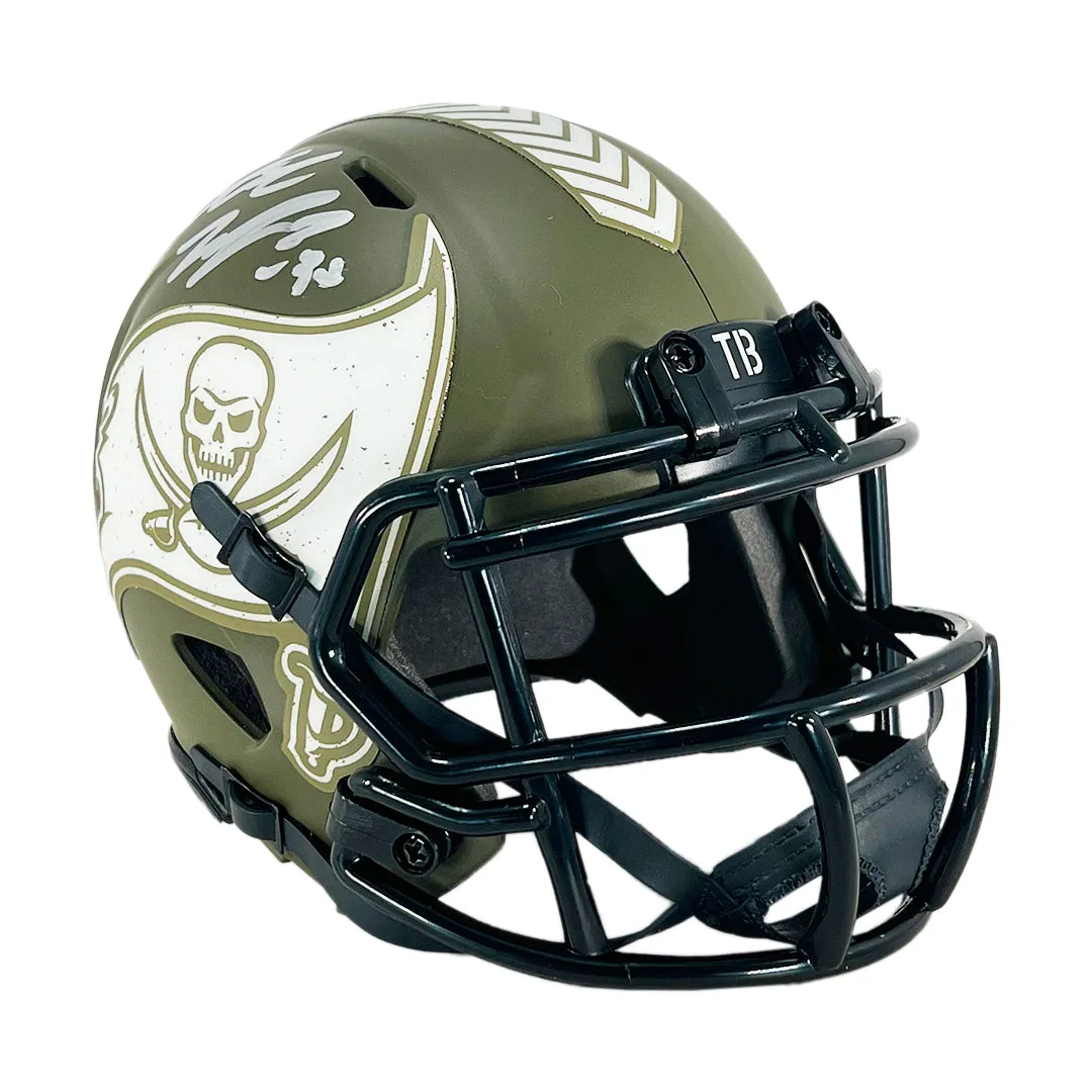 Antoine Winfield Jr Signed Tampa Bay Buccaneers Salute to Service Speed Mini Football Helmet (JSA)