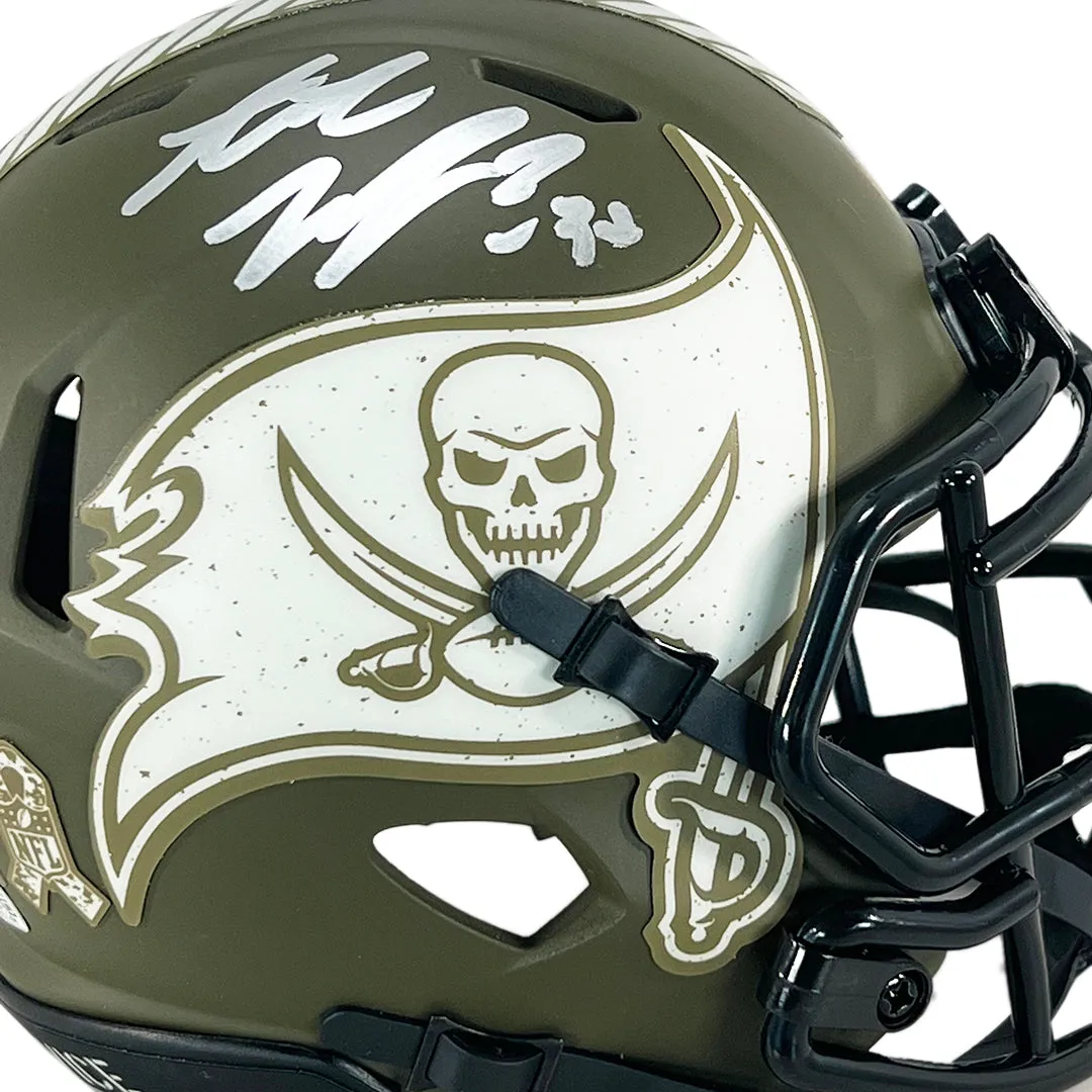 Antoine Winfield Jr Signed Tampa Bay Buccaneers Salute to Service Speed Mini Football Helmet (JSA)