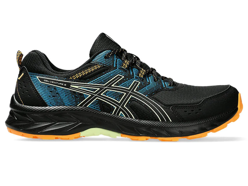 ASICS MEN'S GEL VENTURE 9 BLACK/MINT RUNNING SHOES