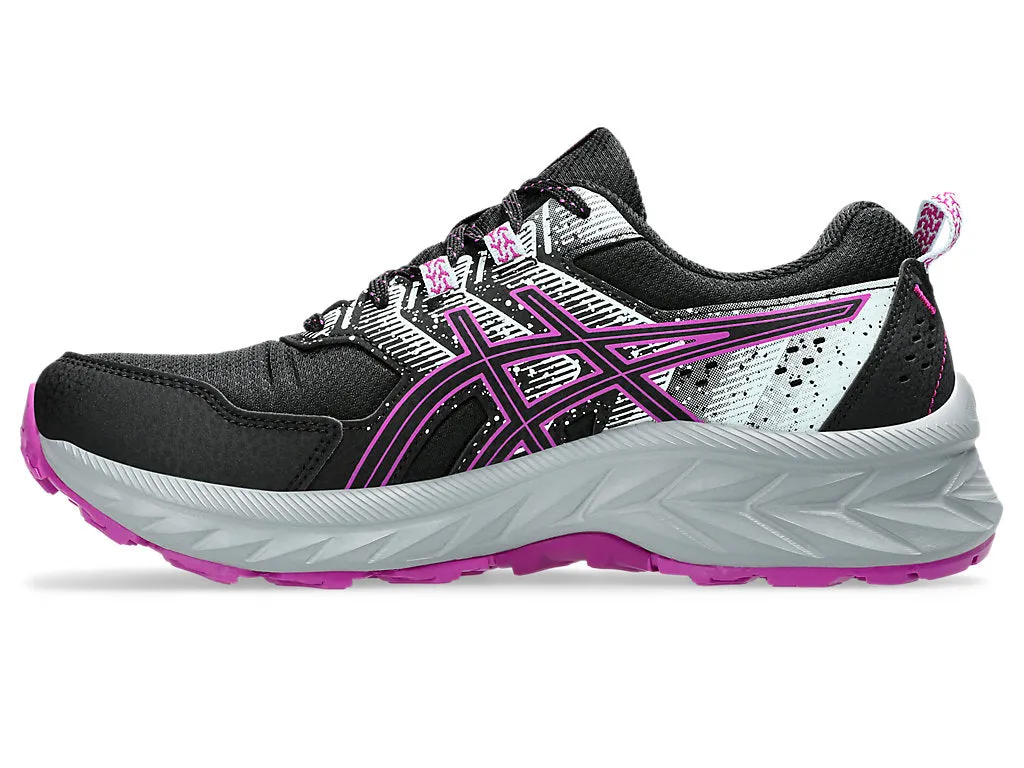 ASICS WOMEN'S GEL VENTURE 9 BLACK/MAGENTA TRAIL RUNNING SHOES