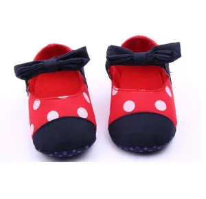 Baby Prewalker Shoes Anti Skid  - Red Polka