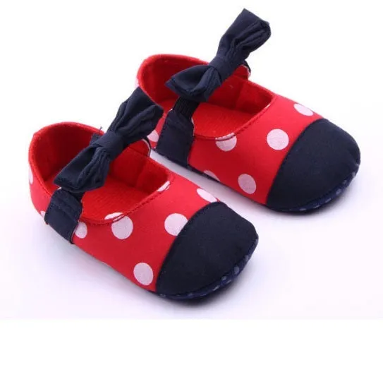 Baby Prewalker Shoes Anti Skid  - Red Polka