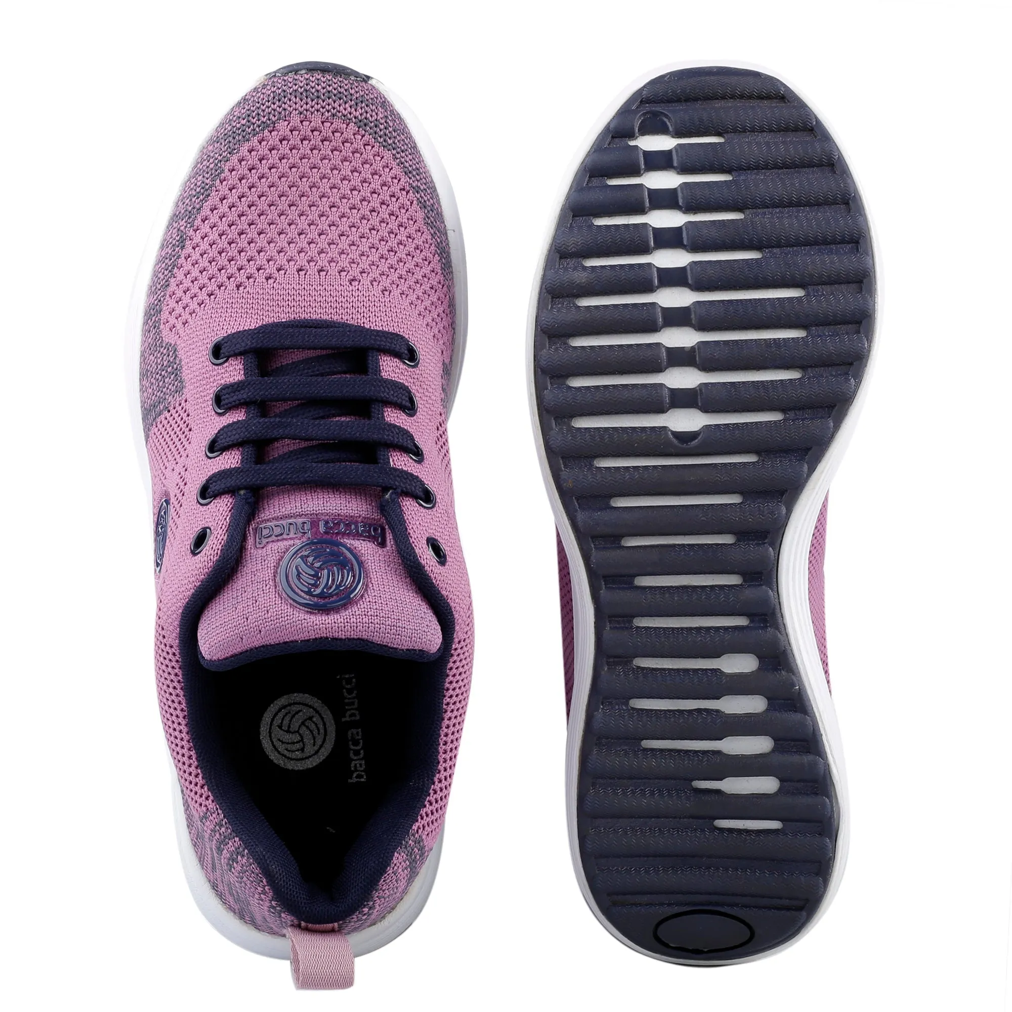 Bacca Bucci TOKYO Running Shoes for Women | Pink & Purple Women Walking Shoes