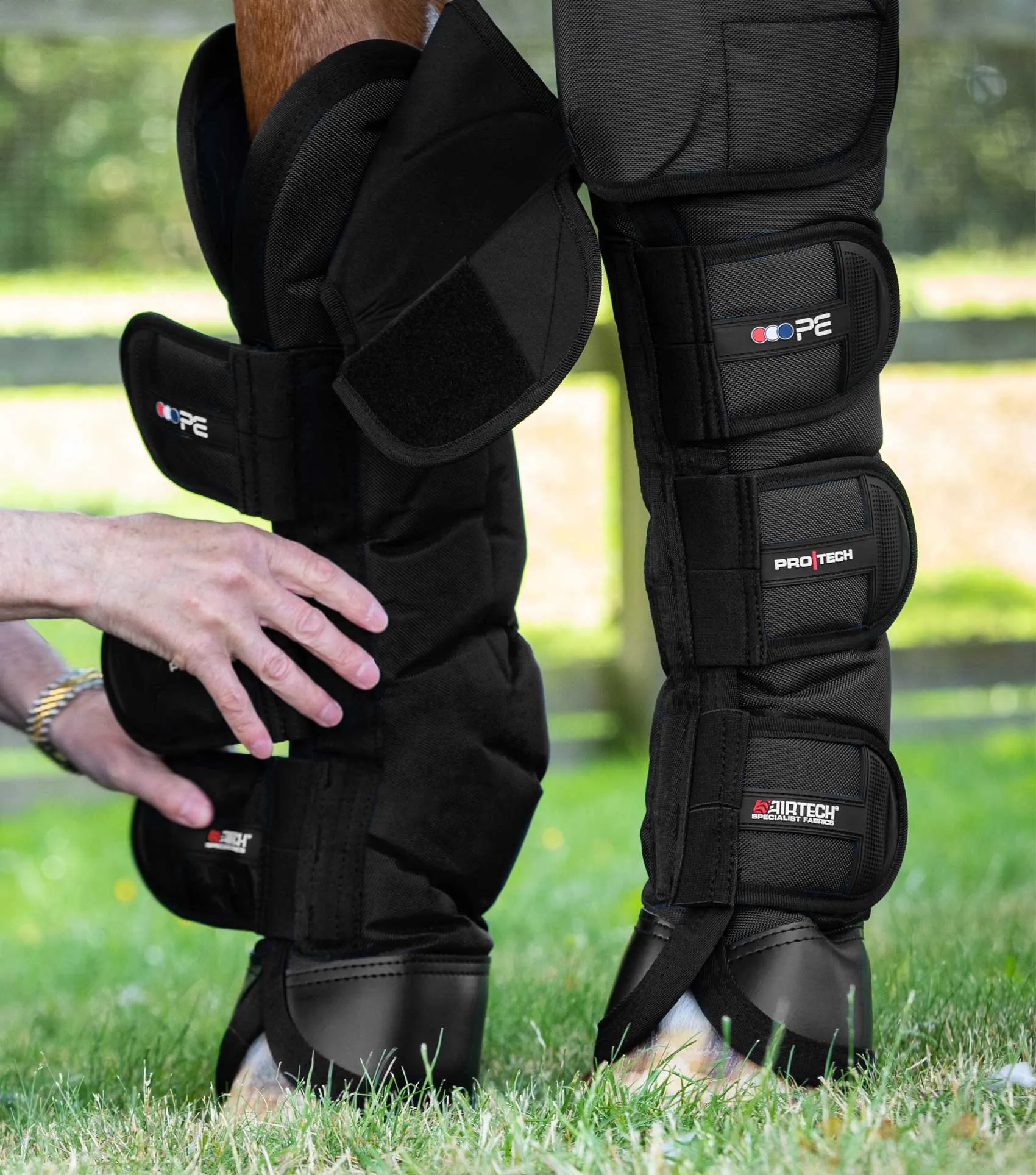 Ballistic Knee Pro-Tech Horse Travel Boots Black