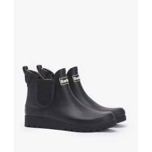 Barbour Clifton Wedge Ladies Chelsea Wellington Boot - Black