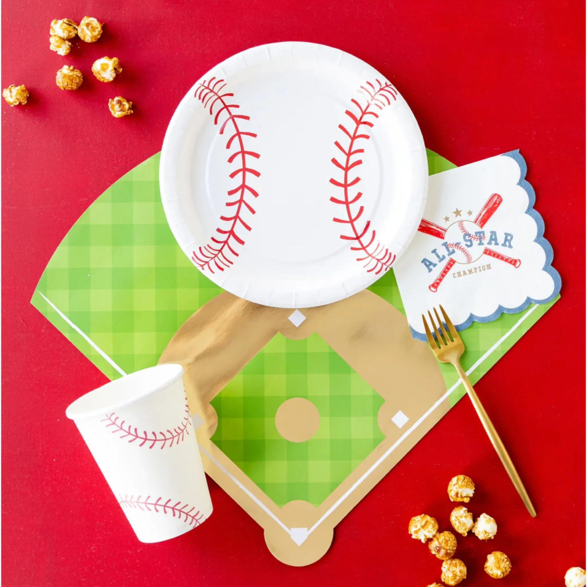 Baseball Ball Shaped Paper Party Cups | Package 8