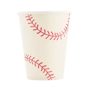 Baseball Ball Shaped Paper Party Cups | Package 8