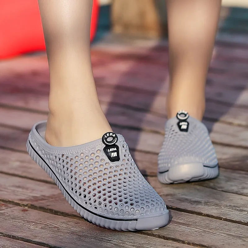 Beach Slippers Unisex Hollow Out Casual Couple Beach Sandal Shoes