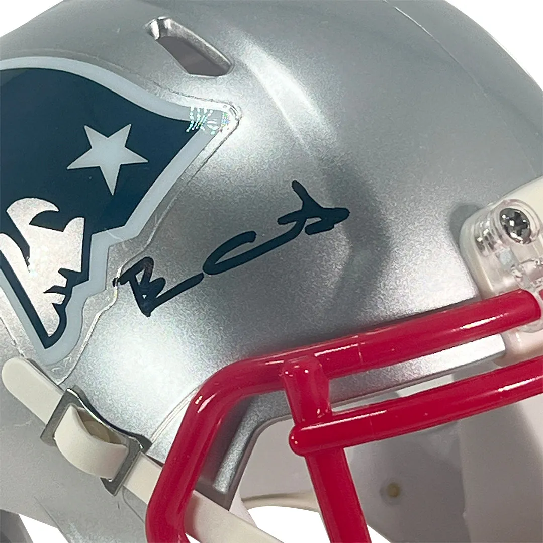 Ben Coates Signed New England Patriots Speed Mini Football Helmet (Beckett)