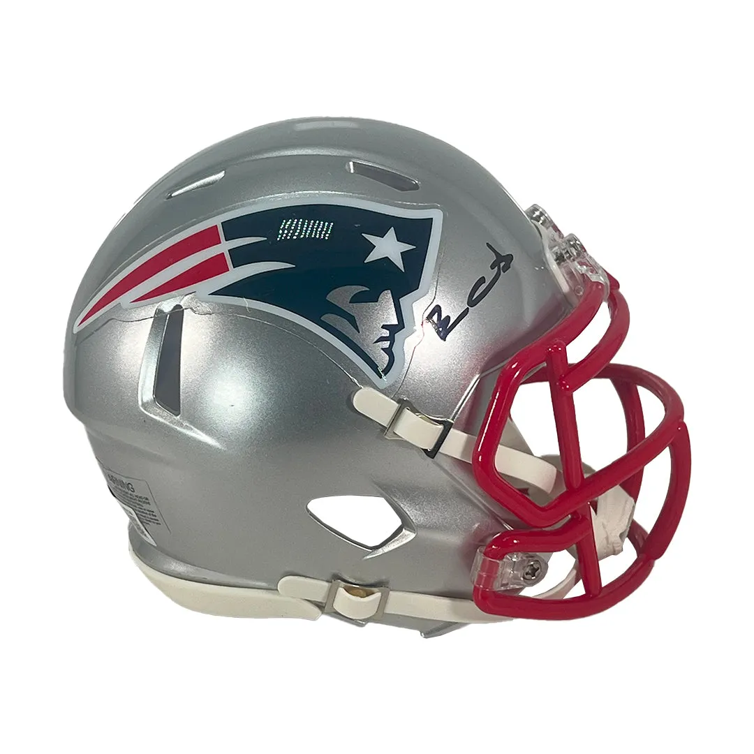 Ben Coates Signed New England Patriots Speed Mini Football Helmet (Beckett)