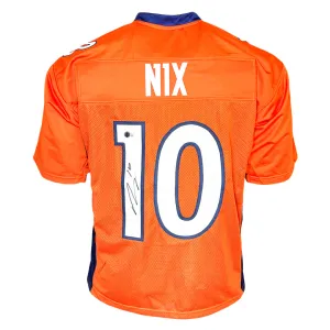 Bo Nix Signed Denver Orange Football Jersey (Beckett)