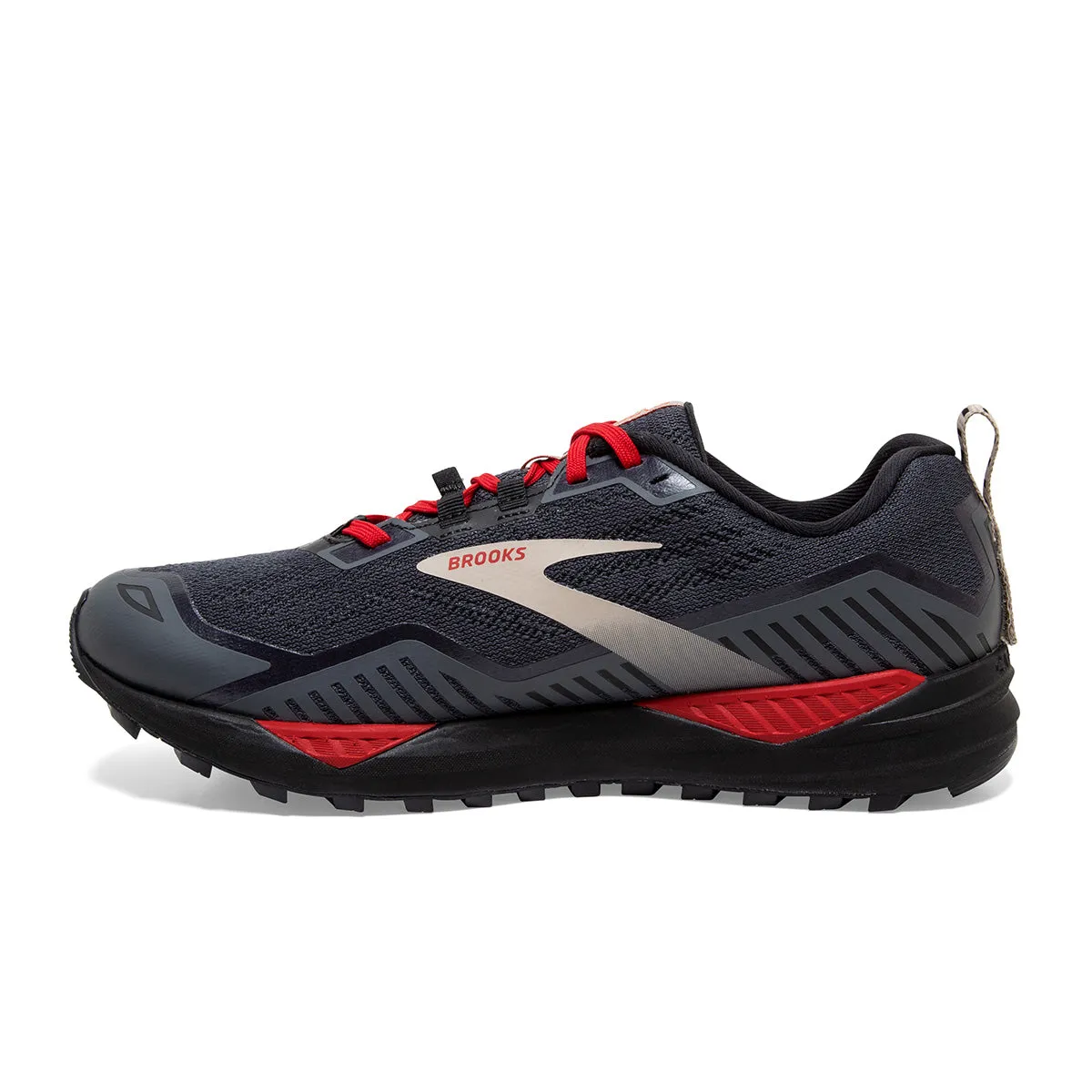 Brooks Cascadia GTX 15 Mens | Black/ebony/red