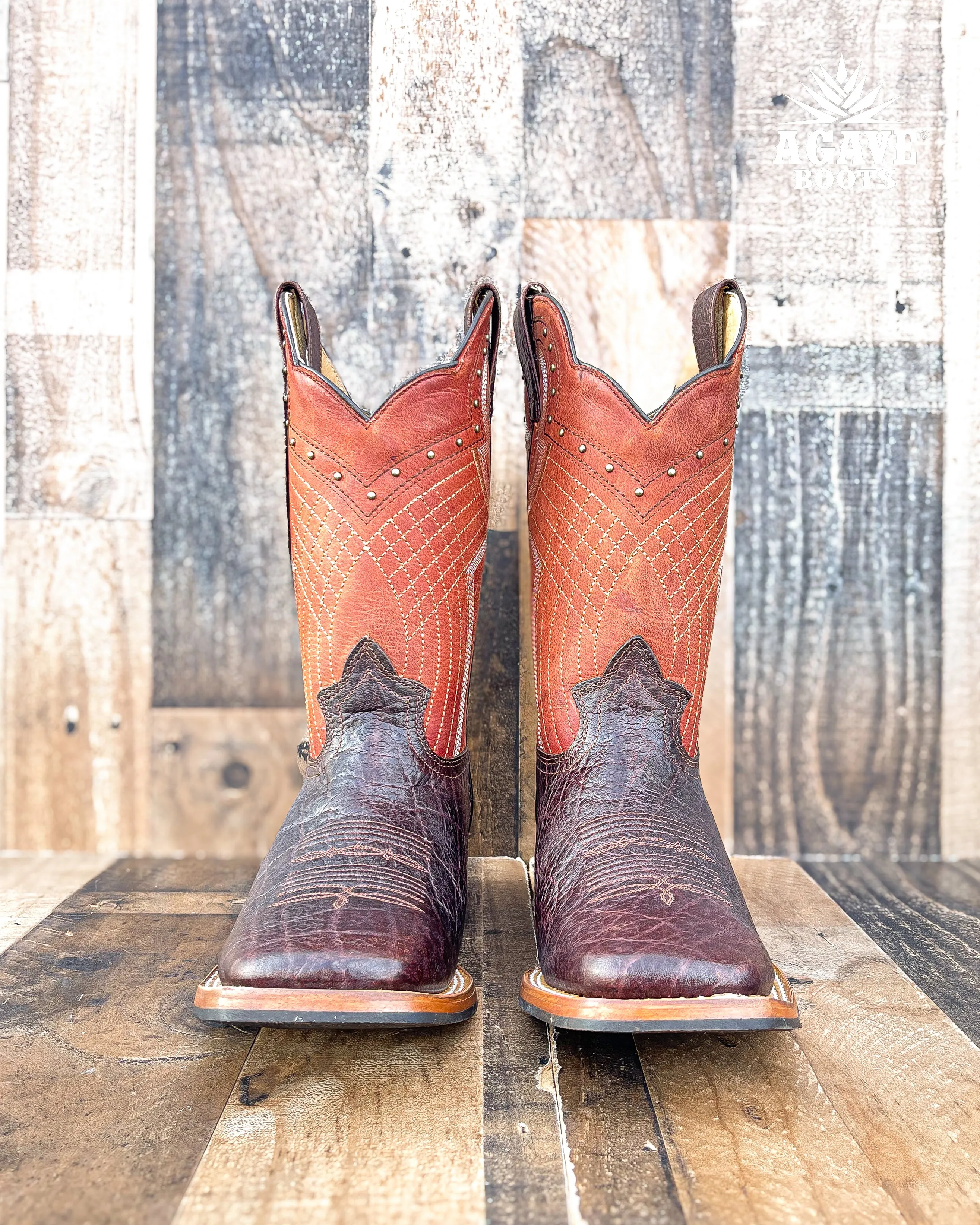 BROWN ELEPHANT | MEN SQUARE TOE COWBOY BOOTS