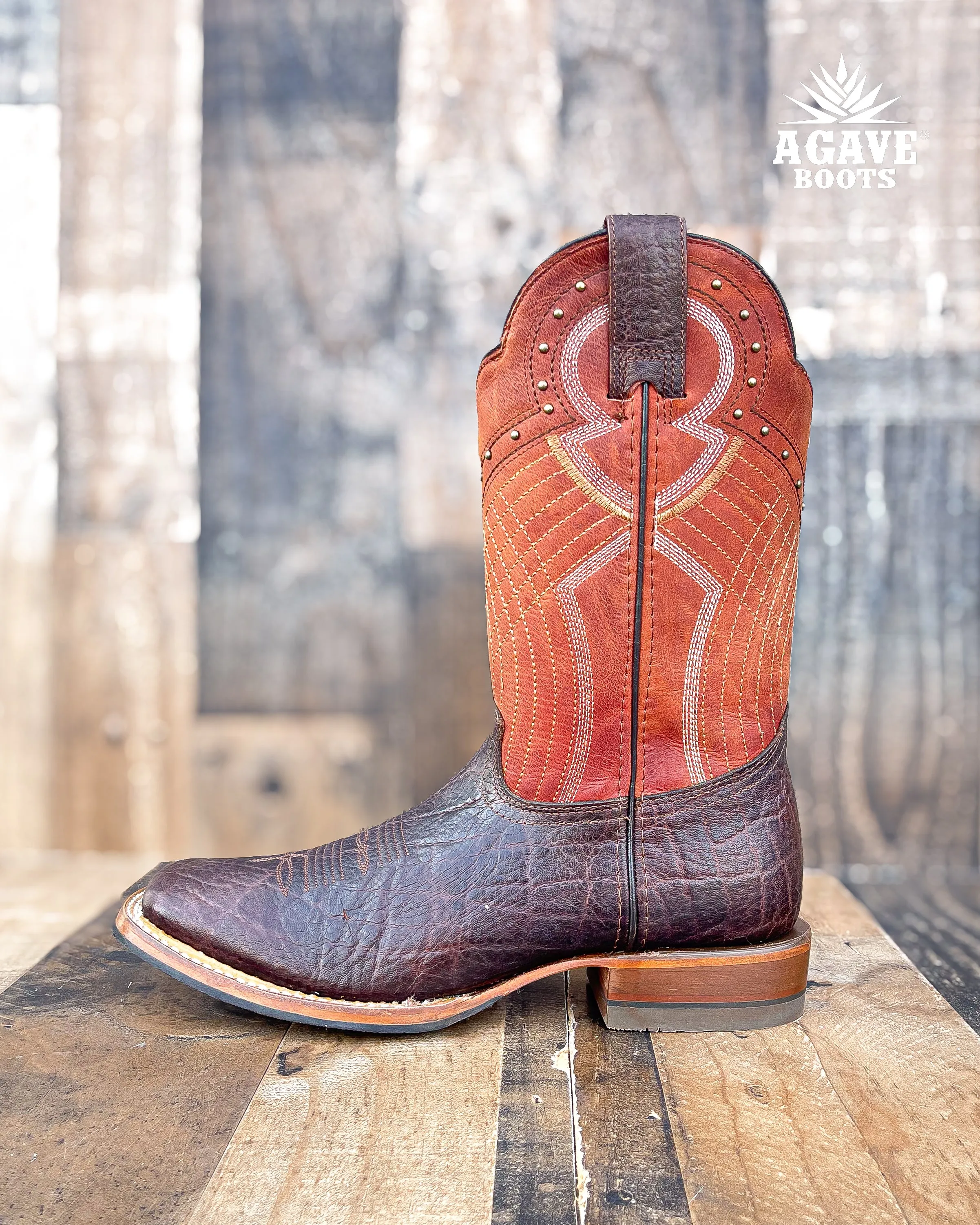 BROWN ELEPHANT | MEN SQUARE TOE COWBOY BOOTS