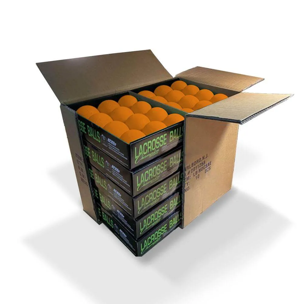 Case 120 Orange Champion Sports Lacrosse Balls meets NOCSAE standard SEI Certified