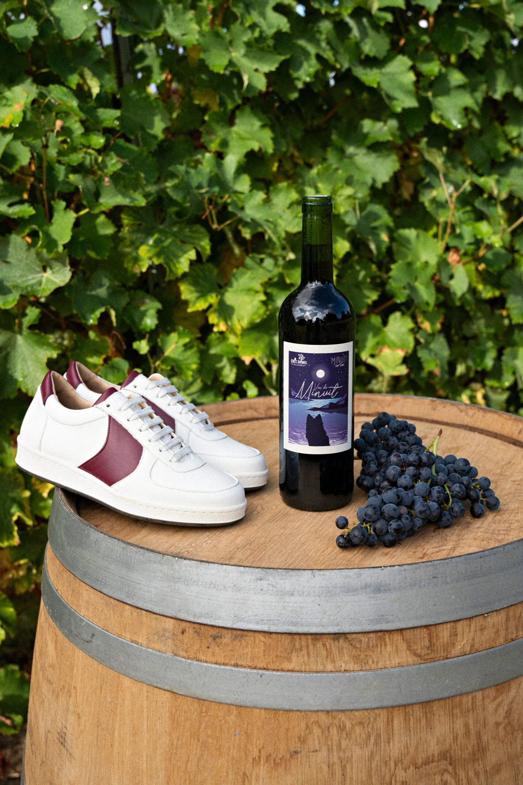 Cepage Grape Leather Unisex Vegan Sneakers | Merlot