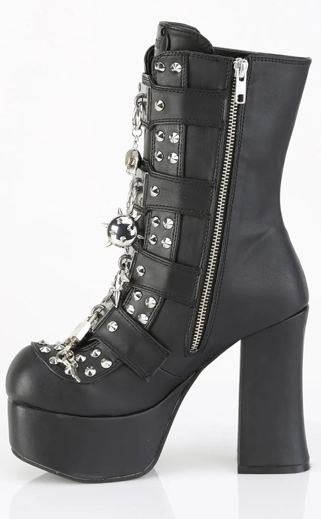 CHARADE-118 Black Vegan Leather Boots