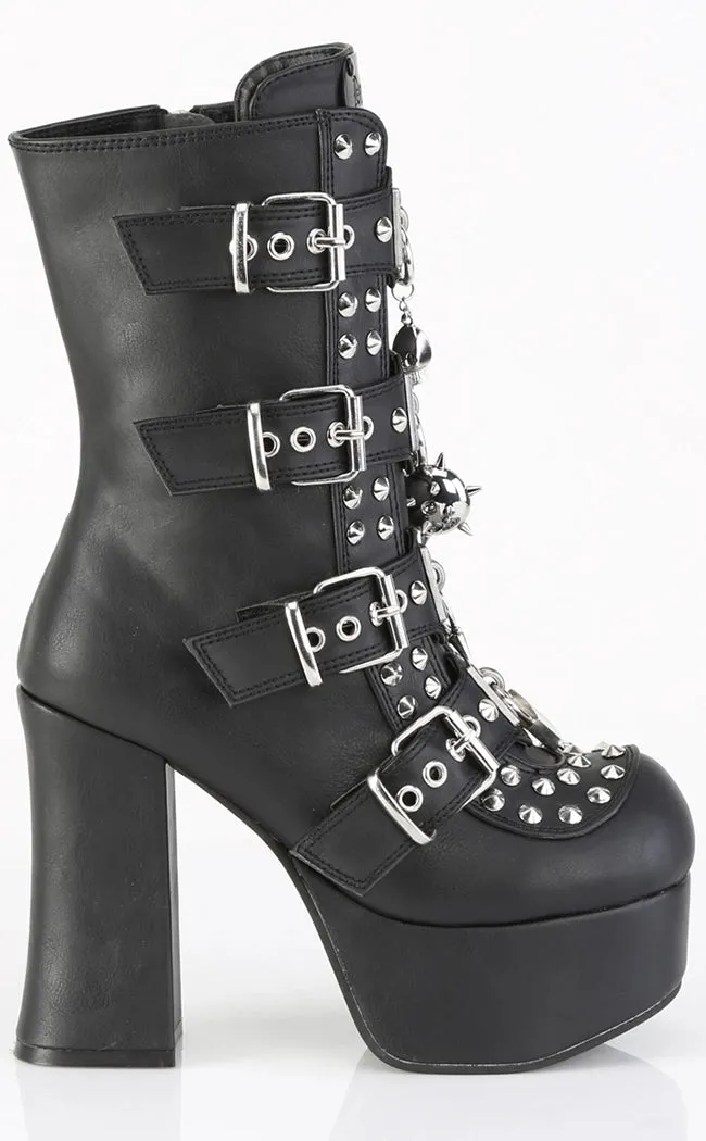 CHARADE-118 Black Vegan Leather Boots