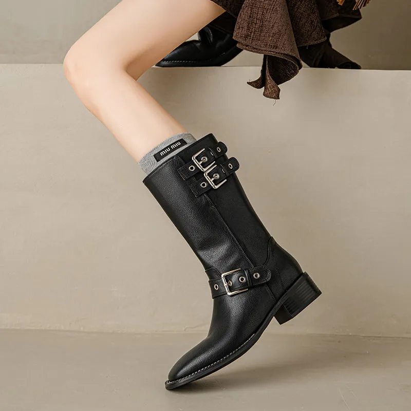 ChicLeather Elegant High Boots