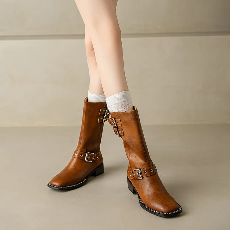 ChicLeather Elegant High Boots