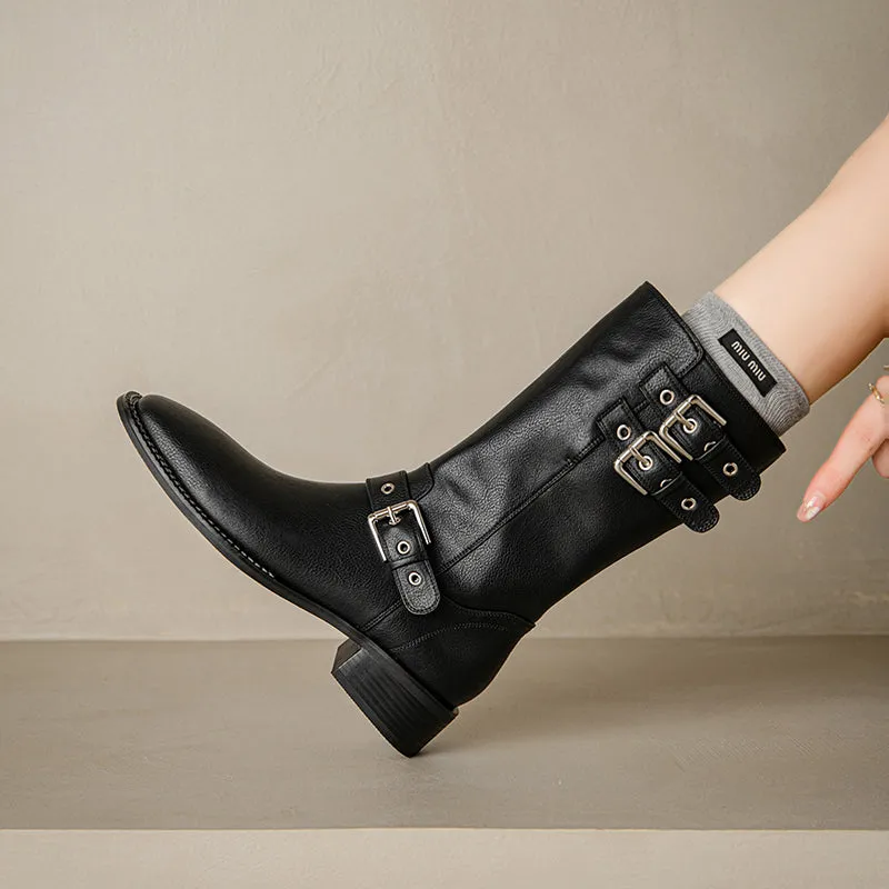 ChicLeather Elegant High Boots