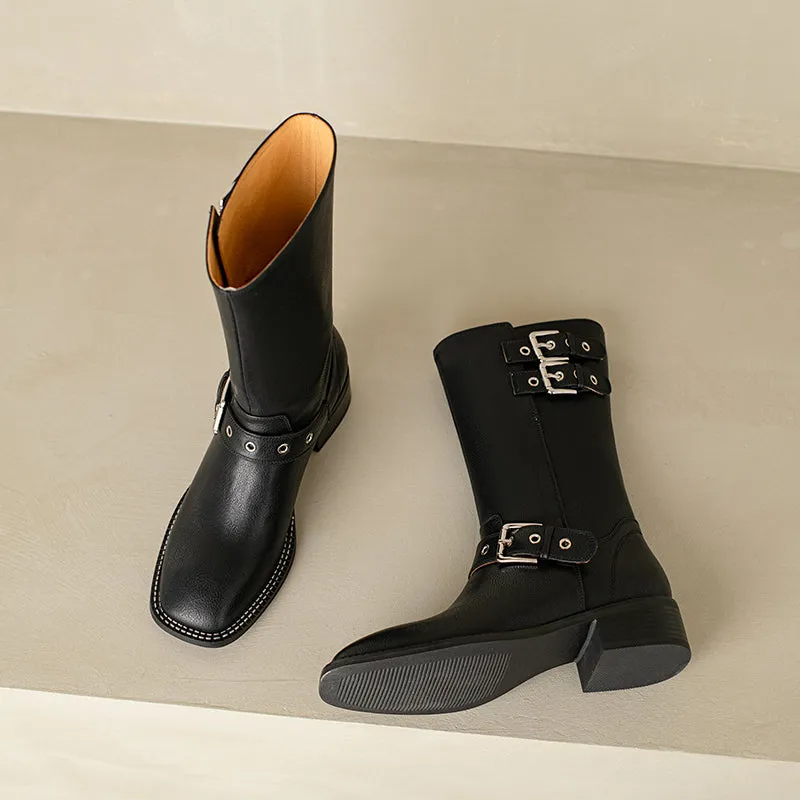 ChicLeather Elegant High Boots