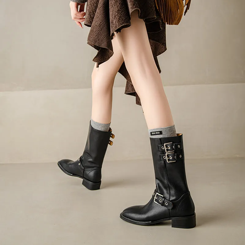 ChicLeather Elegant High Boots