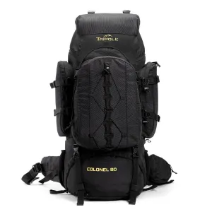 Colonel Series Rucksack   Detachable Day Pack & Rain Cover - 80 Litres  - Black