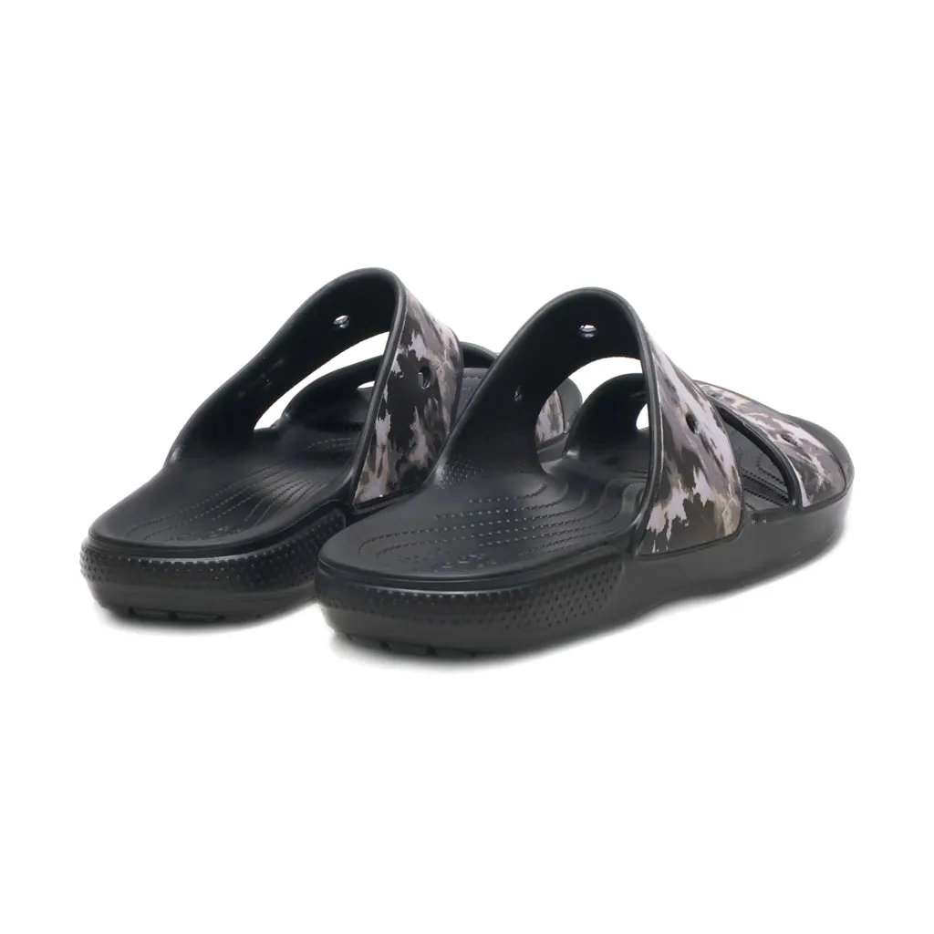 Crocs Bleach Dyed Sliders Rubber Black Colour For Men