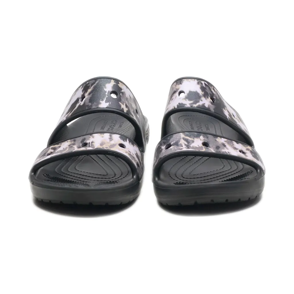 Crocs Bleach Dyed Sliders Rubber Black Colour For Men