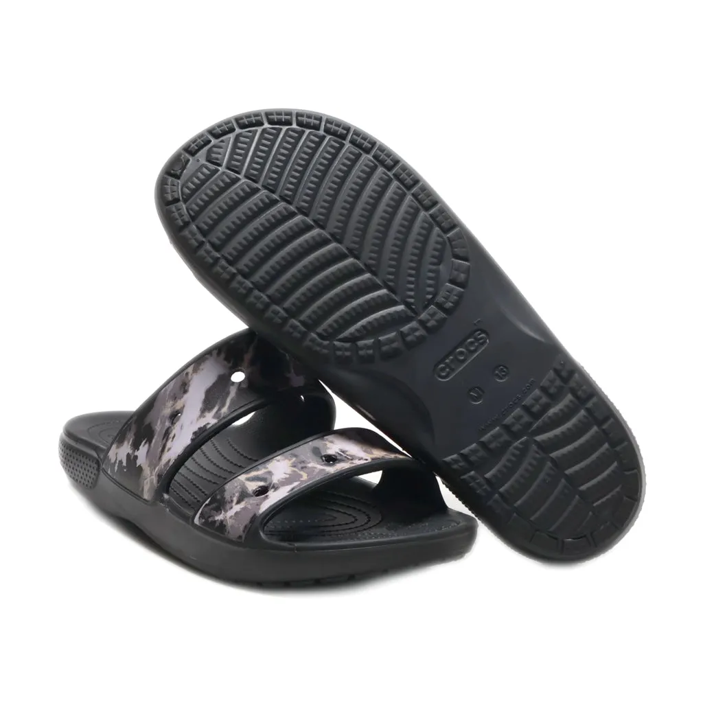 Crocs Bleach Dyed Sliders Rubber Black Colour For Men