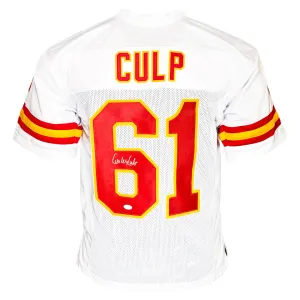 Curley Culp Signed Kansas City White Football Jersey (JSA)