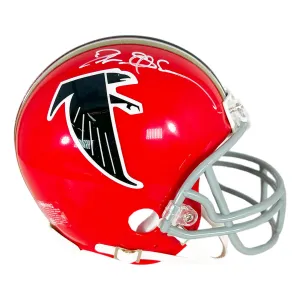 Deion Sanders Signed Atlanta Falcons Throwback Mini Football Helmet (JSA)