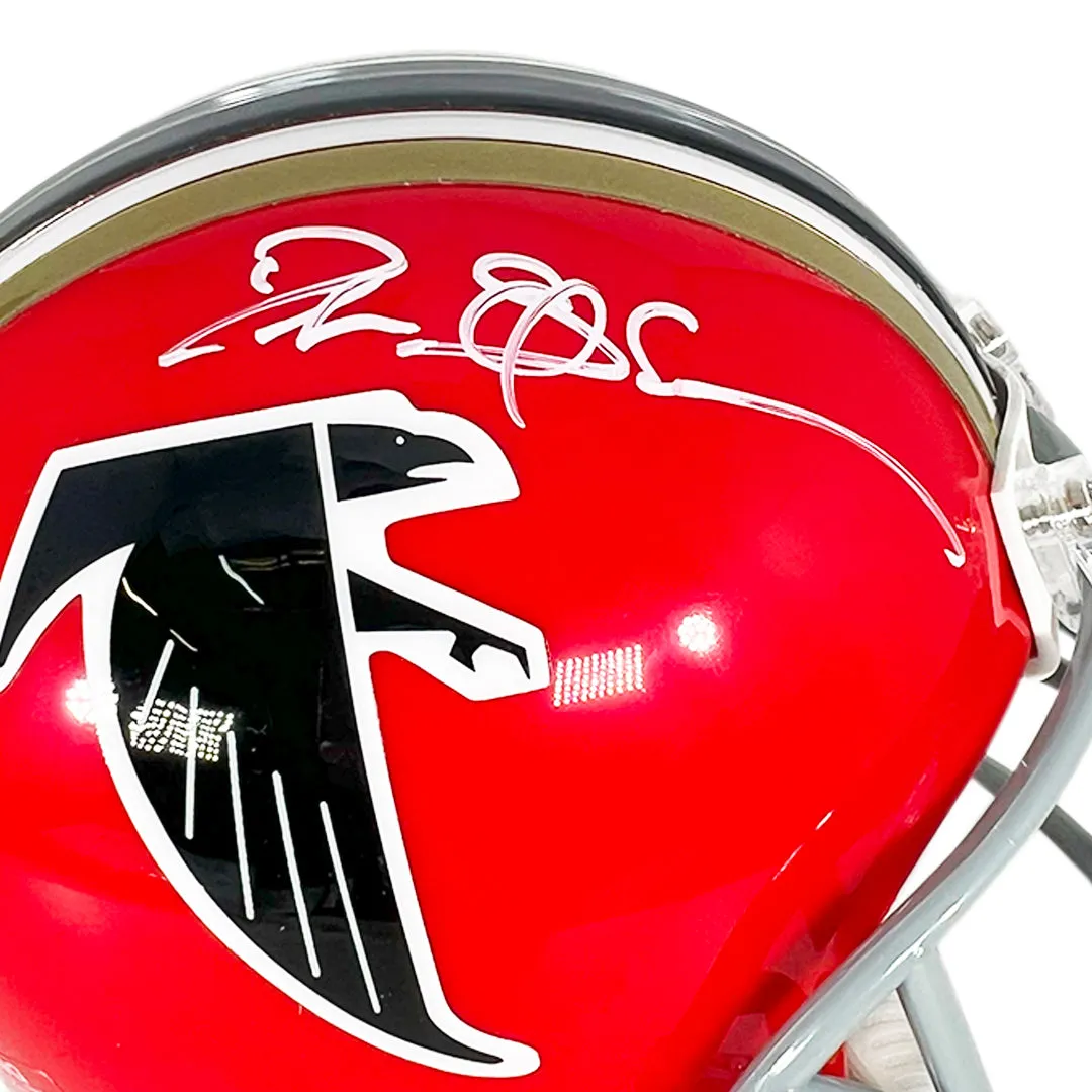 Deion Sanders Signed Atlanta Falcons Throwback Mini Football Helmet (JSA)